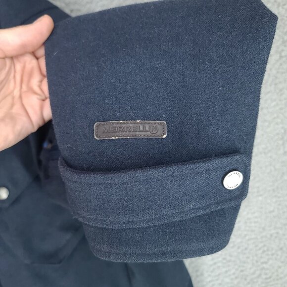 Merrell Jacket Mens Large Opti Warm Parka Coat Hooded Full Zip Blue - Picture 5 of 16